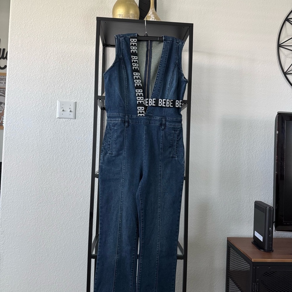BEBE Denim Jumpsuit - Picture 6 of 15